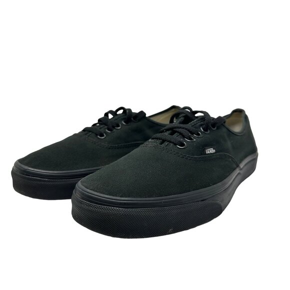 Vans Mens 9 Authentic Low-Top Casual Sneakers Black Canvas Shoes - Picture 12 of 13